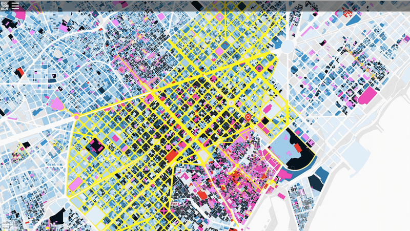 Illustration for article titled Explore Barcelona's Architectural Past With a Colorful Interactive Map